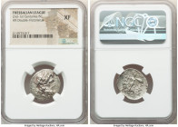 THESSALY. Thessalian League. Ca. 2nd-1st centuries BC. AR stater or double victoriatus (22mm, 1h). NGC XF. Pausanias and Atre, magistrates. Laureate h...