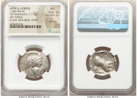 ATTICA. Athens. Ca. 440-404 BC. AR tetradrachm (24mm, 17.13 gm, 9h). NGC AU 4/5 - 5/5, Full Crest. Mid-mass coinage issue. Head of Athena right, weari...