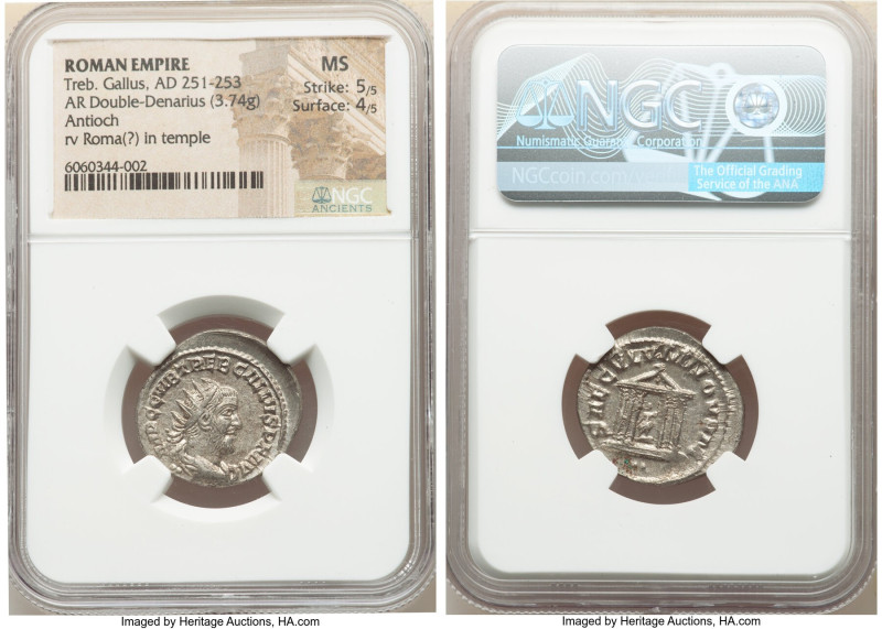 Trebonianus Gallus (AD 251-253). AR antoninianus (23mm, 3.74 gm, 12h). NGC MS 5/...