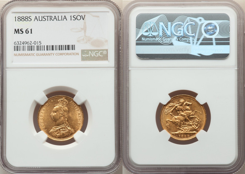 Victoria gold Sovereign 1888-S MS61 NGC, Sydney mint, KM10. 

HID09801242017

© ...