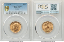 George V gold Sovereign 1914-S MS65 PCGS, Sydney mint, KM29. S-4003 Reflective example, boasting brilliantly lustrous fields. 

HID09801242017

© 2022...