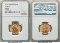 Prussia. Wilhelm II gold 20 Mark 1912-J MS62 NGC, Hamburg mint, KM521. 

HID09801242017

© 2022 Heritage Auctions | All Rights Reserved