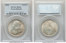 Victoria 1/2 Crown 1894 MS65 PCGS, KM782, S-3938. Gem uncirculated veiled head issue lightly toned. 

HID09801242017

© 2022 Heritage Auctions | All R...