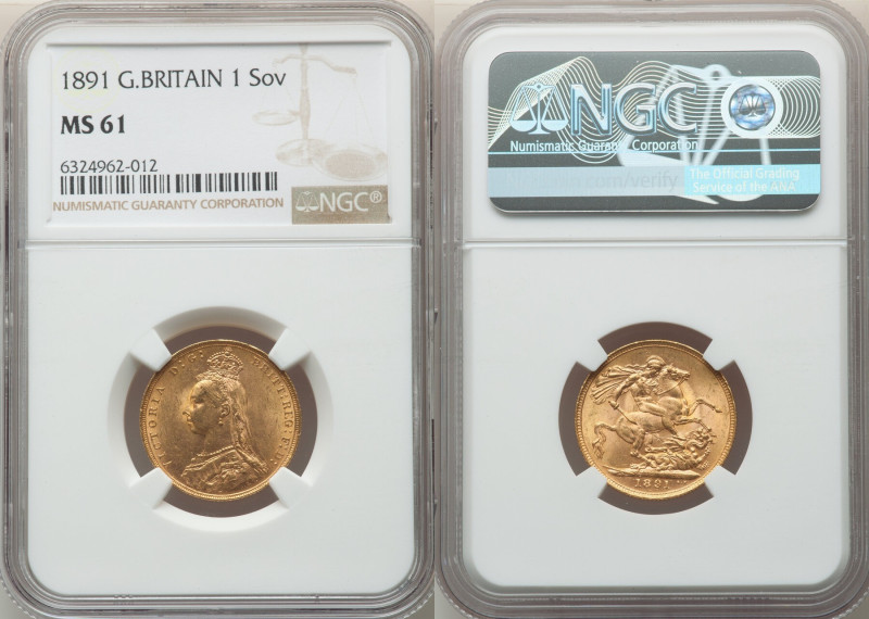 Victoria gold Sovereign 1891 MS61 NGC, KM767. 

HID09801242017

© 2022 Heritage ...