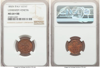 Lombardy-Venetia. Franz Joseph I 3 Centesimi 1852-V MS64+ Red and Brown NGC, Venice mint, KM-C30.2. Gold, red and cobalt brown toning. 

HID0980124201...