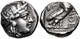 Attica, Athens, 353 - 294 BC, Silver Tetradrachm