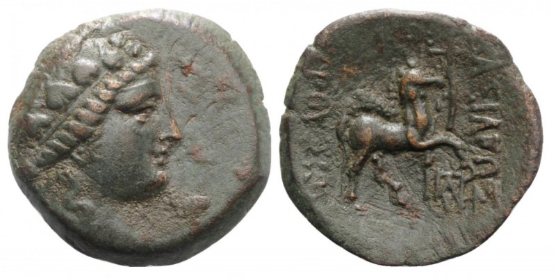 Kings of Bithynia, Prusias II, 182 - 149 BC
AE20, 3.97 grams
Obverse: Head of ...