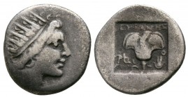 Islands off Caria, Rhodes, 88 - 84 BC, Silver Hemidrachm