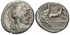 Cn Lentulus Clodianus, 88 BC, Silver Denarius