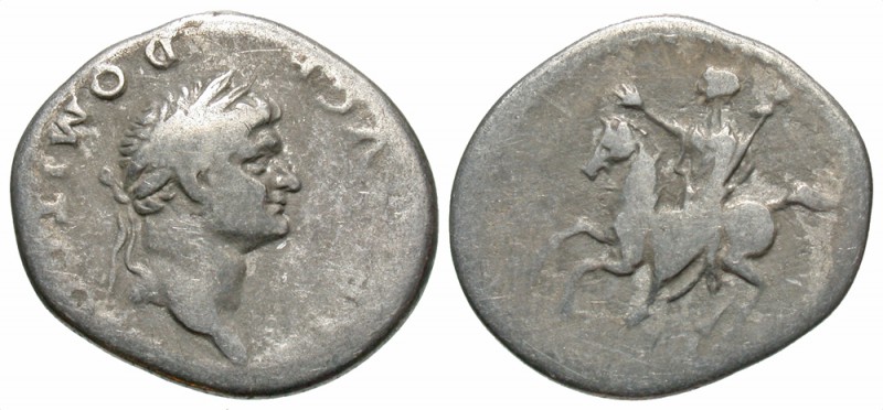 Domitian, as Caesar, 73 - 75 AD
Silver Denarius, Rome Mint, 20mm, 3.03 grams
O...