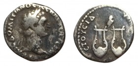 Domitian, The Lycian League, 81 - 96 AD, Silver Drachm, Lyres