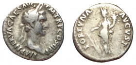 Nerva, 96 - 98 AD, Silver Denarius, Fortuna