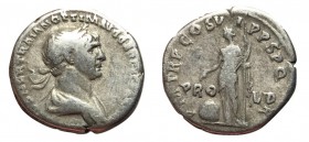 Trajan, 98 - 117 AD, Silver Denarius, Providentia