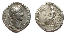 Hadrian, 117 - 138 AD, Silver Denarius, Pax