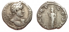 Hadrian, 117 - 138 AD, Silver Denarius, Pietas