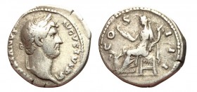 Hadrian, 117 - 138 AD, Silver Denarius, Annona