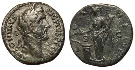 Antoninus Pius, 138 - 161 AD, Sestertius, Salus
