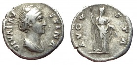 Faustina Sr., 141 - 146 AD, Silver Denarius, Ceres