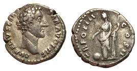 Marcus Aurelius, as Caesar, 139 - 161 AD, Silver Denarius, Providenita