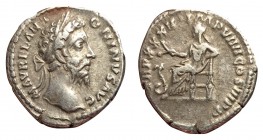 Marcus Aurelius, 161 - 180 AD, Silver Denarius, Salus
