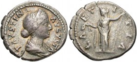 Faustina Jr., Issue by Aurelius & Verus, 161 - 164 AD, Silver Denarius, Laetitia