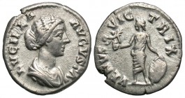 Lucilla, Issue by Aurelius & Verus, 161 - 164 AD, Silver Denarius, Venus