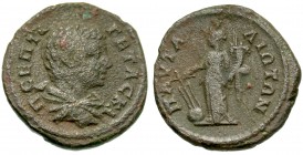 Geta, 209 - 212 AD, Pautalia Mint, Tyche, Unpublished