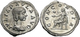 Julia Paula, 219 - 220 AD, Silver Denarius, Concordia, ex Harlan Berk