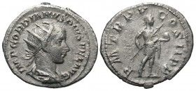 Gordian III, 238 - 244 AD, Silver Antoninianus, Emperor in Heroic Pose