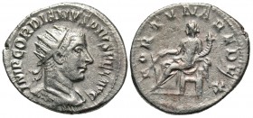 Gordian III, 238 - 244 AD, Silver Antoninianus, Fortuna, Antioch Mint