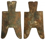 Zhou Dynasty, 350 - 250 BC, AE Pointed Foot Spade