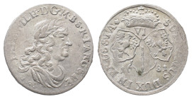 Brandenburg Preußen, Friedrich Wilhelm 1640-1688, 6 Gröscher 1681, Königsberg. 3,28 g. v. Schr. 1782. Leichte Prägeschwäche, sehr schön-vorzüglich...