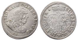 Brandenburg Preußen, Friedrich Wilhelm 1640-1688, 6 Gröscher 1686, Königsberg. 2,96 g. v. Schr. 1870. Sehr schön-vorzüglich