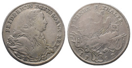 Brandenburg Preußen, Friedrich II. 1740-1786, 1/2 Taler 1752, Breslau. 10,66 g. Olding 31. Sehr schön