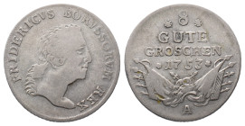 Brandenburg Preußen, Friedrich II. 1740-1786, 8 Gute Groschen 1753, Berlin. 8,46 g. Olding 18. Sehr schön