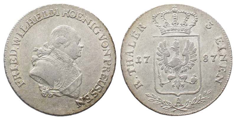 Brandenburg Preußen, Friedrich Wilhelm II. 1786-1797, 1/3 Taler 1787, Berlin. 8,...