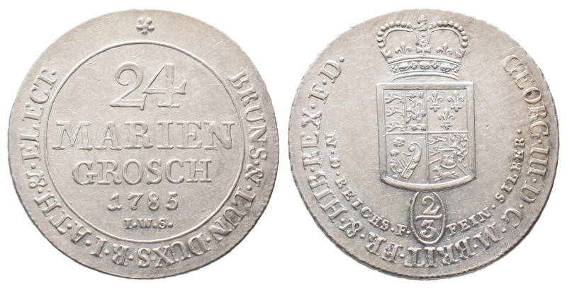 Braunschweig Calenberg Hannover, Georg III. 1660-1820, 24 Mariengroschen 1785, C...