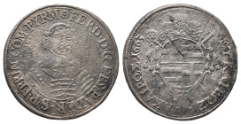 Paderborn, Ferdinand II. von Fürstenberg 1661-1683, 1/4 Reichstaler 1663, 6,20 g. Schwede 159 A/a; Weing. 155. Von größter Seltenheit. Etwas korrodier...