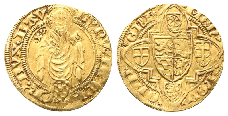 Pfalz, Ludwig III. 1410-1436, Goldgulden o.J. (1422), Bacharach. 3,43 g. Mit Bei...