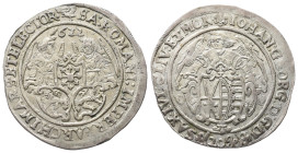 Sachsen, Johann Georg I. 1615-1656, Kipper-20 Groschen 1622, Dresden. 11,64 g. Selten. Sehr schön +