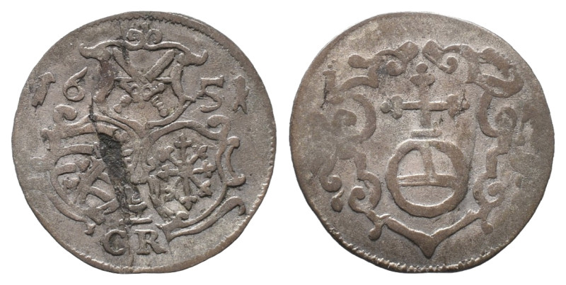 Sachsen, Johann Georg I. 1615-1656, 3 Pfennig 1651, Dresden. 0,81 g. Sehr selten...