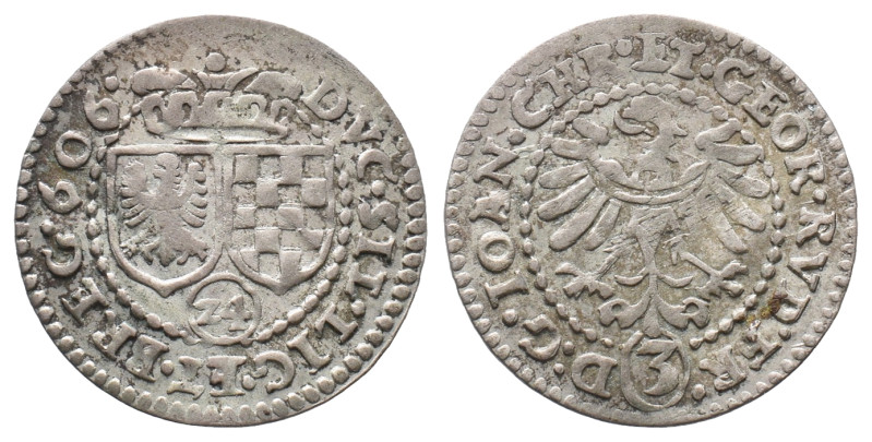 Schlesien Liegnitz Brieg, Johann Christian und Georg Rudolf 1602-1621, 3 Kreuzer...