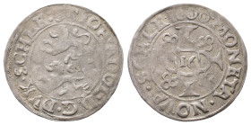 Schleswig Holstein Gottorp, Johann Adolf 1590-1616, Doppelschilling (1/16 Taler) 1600. 2,47 g. Sehr schön