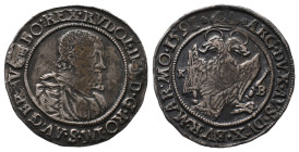 Römisch Deutsches Reich, Rudolf II. 1576-1612, 1/4 Taler 1591, Kremnitz. 7,89 g. Husz. 1046. Sehr schön-vorzüglich