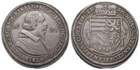 Römisch Deutsches Reich, Leopold V. 1619-1632, Reichstaler 1621, Hall. 28,49 g. Dav. 3330. Hübsche Patina, kl. Zainende, winz. Kratzer, vorzüglich