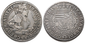 Römisch Deutsches Reich, Leopold V. 1619-1632, Reichstaler 1632, Hall. 28,18 g. Dav. 3338 A; Kl. Kratzer, sehr schön