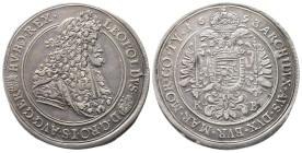 Römisch Deutsches Reich, Leopold I. 1657-1705. Reichstaler 1693 KB, Kremnitz. 28,33 g. Dav. 3263. Rand min. bearbeitet, sehr schön-vorzüglich