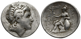 Lysimachos AR Tetradrachm. Sardes mint, 297-281 BC. (31.9mm, 16.6mm) Diademed head of the deified Alexander right, with horn of Ammon. / BAΣIΛEΩΣ ΛYΣI...