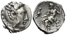MACEDONIAN KINGDOM: Alexander III, the Great, 336-323 BC, AR tetradrachm (24mm, 14.7 g), head of Herakles, wearing lion skin // Zeus seated, holding e...