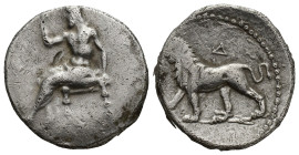 PERSIA, Alexandrine Empire. temp. Stamenes – Seleukos. Satraps of Babylon, circa 328-311 BC. AR Tetradrachm (23.7mm, 17.2 g). Baaltars seated left, hi...